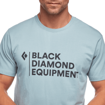 Tričko krátky rukáv Black Diamond Stacked Logo Tee Men Blue Ash
