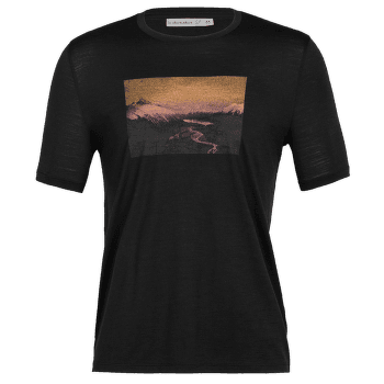 Tričko krátky rukáv Icebreaker Tech Lite II SS Tee Mountain Mantra Men Black