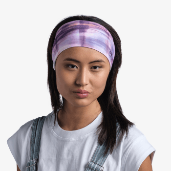Čelenka Buff COOLNET UV® WIDE HEADBAND SEARY PURPLE SEARY PURPLE
