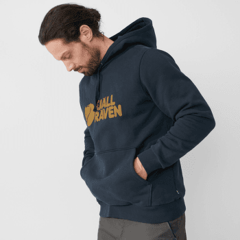 Mikina Fjällräven Fjällräven Logo Hoodie Men Black