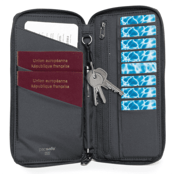 Peňaženka Pacsafe RFID Safe Travel Wallet 100 Black