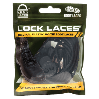 Šnúrky Lock Laces BOOT LACES Black Boot