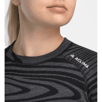 Tričko dlhý rukáv Aclima WarmWool Crew Neck Women Jet Black