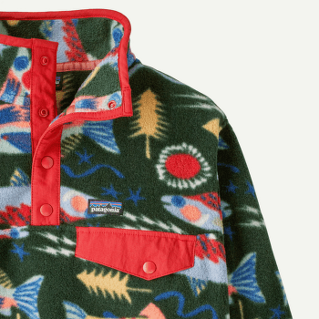 Mikina Patagonia Lightweight Synch Snap-T Pullover Kids Diamond Stripe: Uplift Blue