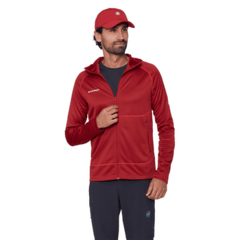 Mikina Mammut CRAG ML HOODED JACKET MEN 3818 dark mammut red