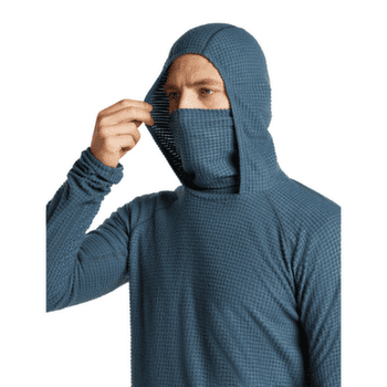 Mikina Icebreaker Merino 400 RealFleece™ Grid Blackridge Pullover Hoodie Men Abyss