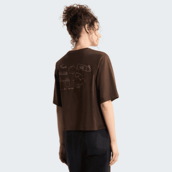 Tričko krátky rukáv The North Face HIKE PICNIC BOXY SHORT SLEEVE TEE-GRAPHIC WOMEN NMF DARK CHESTNUT