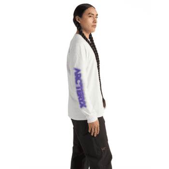 Tričko dlhý rukáv Arcteryx Kragg Cotton Dream State LS Men White Light / Violec