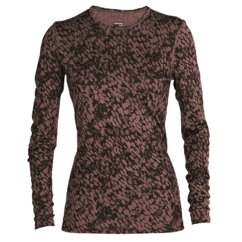 Tričko dlhý rukáv Icebreaker Oasis LS Crewe Forest Shadows 200 Women MINK/AOP