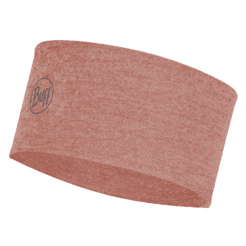 Čelenka Buff 2 L Midweight Merino Wool Headband ROSEWOOD MELANGE
