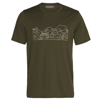 Tričko krátky rukáv Icebreaker Tech Lite II SS Tee Combi Ski Trip Men LODEN