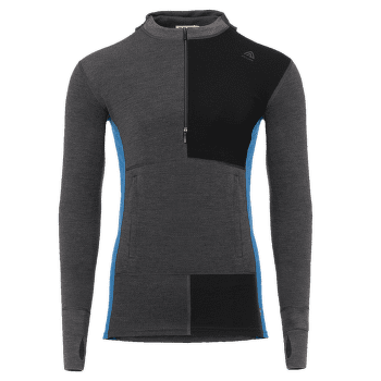 Triko s dlouhým rukávem Aclima WarmWool Hood Sweater W/Zip Men Marengo / Jet Black / Corsair