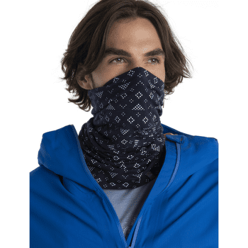 Nákrčník Icebreaker Flexi Chute First Snow MIDNIGHT NAVY/SNOW
