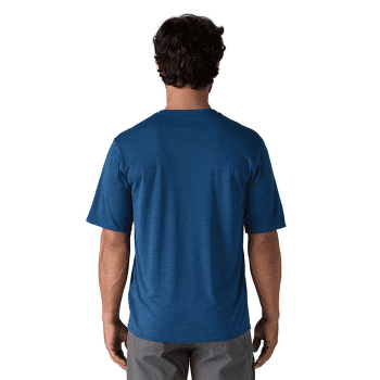 Tričko krátky rukáv Patagonia Cap Cool Daily Graphic Shirt Men 73 Text Logo: Clement Blue X-Dye