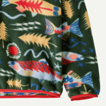 Mikina Patagonia Lightweight Synch Snap-T Pullover Kids Diamond Stripe: Uplift Blue