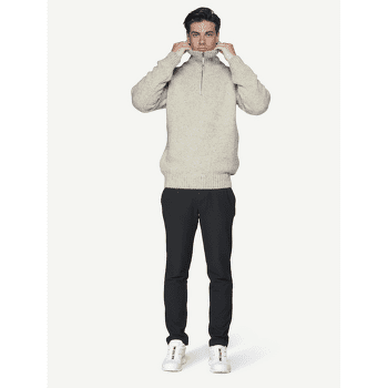 Pulóver (3/4 zapínanie) Devold Nansen Sweater Zip Neck Men 280A DARK BLUE MELANGE