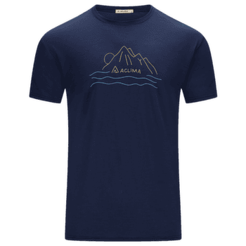 Tričko krátky rukáv Aclima LightWool 140 Classic Tee Sunset Men Navy Blazer