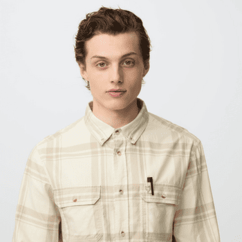 Košeľa dlhý rukáv Fjällräven ÖVIK LITE FLANNEL SHIRT MEN Dark Navy-Chalk White