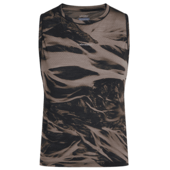 Tričko krátky rukáv Icebreaker Merino Blend 125 Cool-Lite Speed Tank Motion AOP Women PORCINI/BLACK/AOP