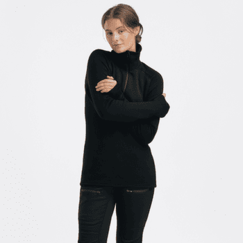 Pulóver Aclima FleeceWool V2 Polo zip Women Jet Black