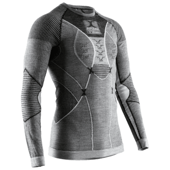 Tričko dlhý rukáv X-Bionic APANI® 4.0 Merino Shirt Round Neck Men Black/Grey/White
