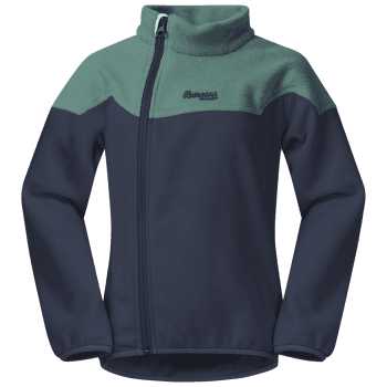 Mikina Bergans Ruffen Fleece Jacket Kids Navy/Greenlake