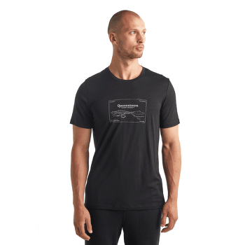 Tričko krátky rukáv Icebreaker Tech Lite SS Crewe Queenstown Men Black