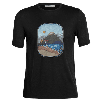 Tričko krátky rukáv Icebreaker Tech Lite II SS Tee Herd Path Men Black