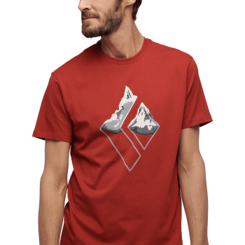 Tričko krátky rukáv Black Diamond Mountain Logo SS Tee Men Red Rock