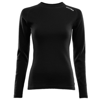 Tričko dlhý rukáv Aclima WarmWool Crew Neck Women Jet Black
