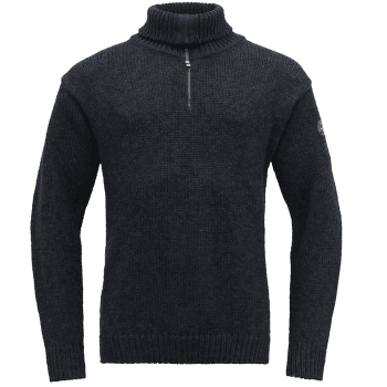 Pulóver (3/4 zapínanie) Devold Nansen Sweater Zip Neck Men 280A DARK BLUE MELANGE
