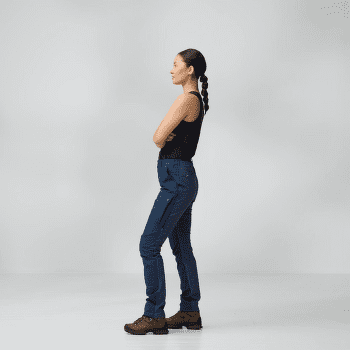 Nohavice Fjällräven Abisko Hybrid Trail Trousers Women Black