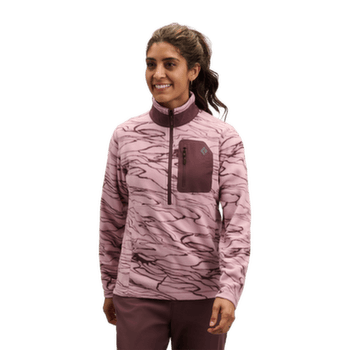 Pulóver Black Diamond Rift HZ Fleece Jacket Women Relief-Meadow Rose-Fig