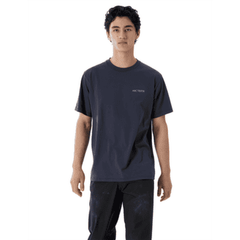 Tričko krátky rukáv Arcteryx Kragg SL Cotton Blurred Bird SS Men Black Sapphire