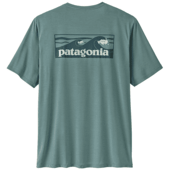 Tričko krátky rukáv Patagonia Cap Cool Daily Shirt  - Boardshort Logo Men Blue Sage - Light Blue Sage X-Dye