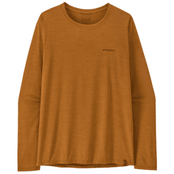 Tričko dlhý rukáv Patagonia Long-Sleeved Cap Cool Daily Shirt  - Boardshort Logo Women Cinnamon Brown - Dark Cinnamon Brown X-Dye