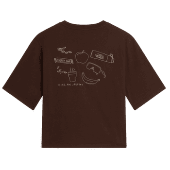 Tričko krátky rukáv The North Face HIKE PICNIC BOXY SHORT SLEEVE TEE-GRAPHIC WOMEN NMF DARK CHESTNUT