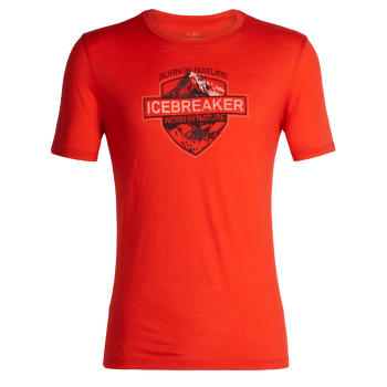 Tričko krátky rukáv Icebreaker Tech Lite SS Crewe Alpine Crest Men (104312) CHILI RED IBANS_1674