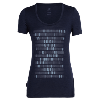 Tričko krátky rukáv Icebreaker Tech Lite SS Scoop Sequence Women Midnight Navy IBANS_01360