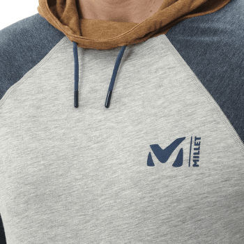 Mikina Millet Red Wall Light Hoodie Men H GREY/METHYL BLUE