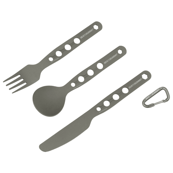 Príbor Sea to Summit Alpha set (Knife, Fork, Spoon) Grey Anodised