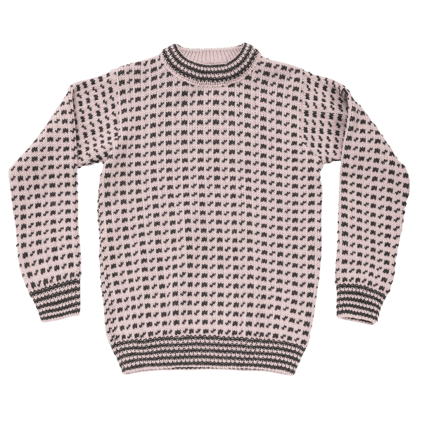 Sveter Devold Original Islender Crew Neck 150B  CHALK PINK/ANTHRACITE