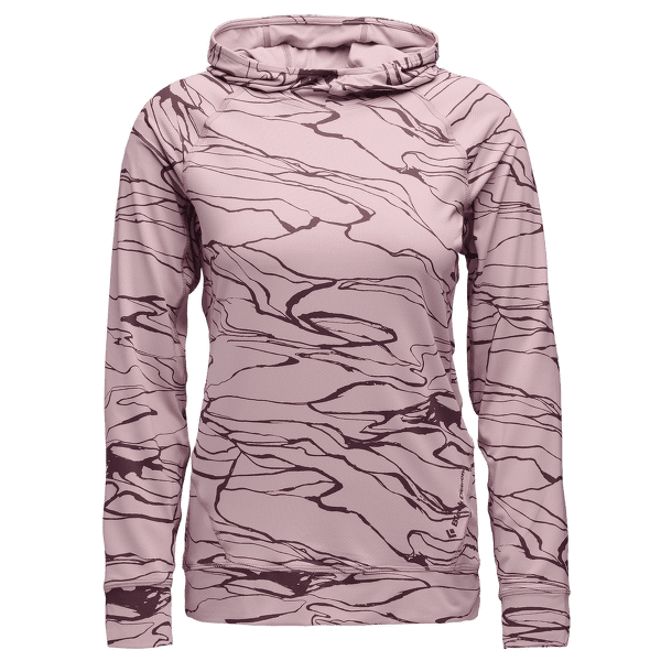 Mikina Black Diamond LS Alpenglow Hoody Women Relief-Meadow Rose-Fig