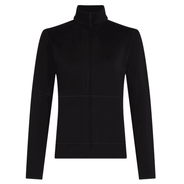 Mikina Icebreaker Merino 400 Realfleece™ Descender LS Zip Women BLACK
