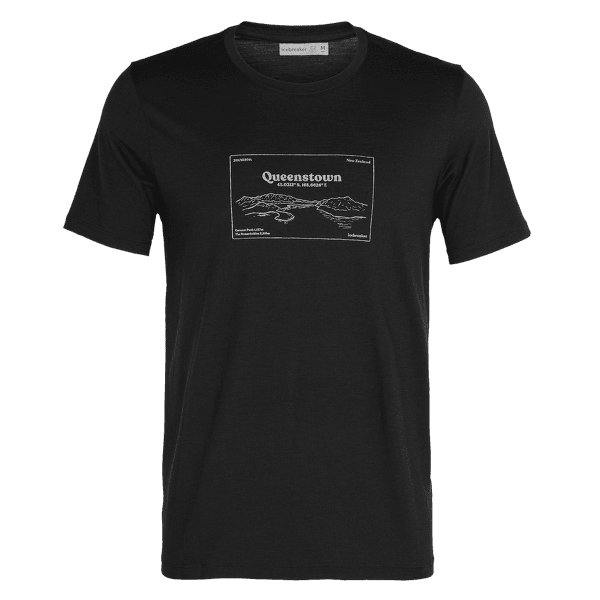 Tričko krátky rukáv Icebreaker Tech Lite SS Crewe Queenstown Men Black