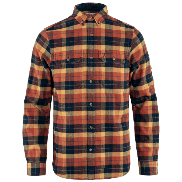 Košeľa dlhý rukáv Fjällräven Singi Heavy Flannel Shirt Men Autumn Leaf-Dark Navy