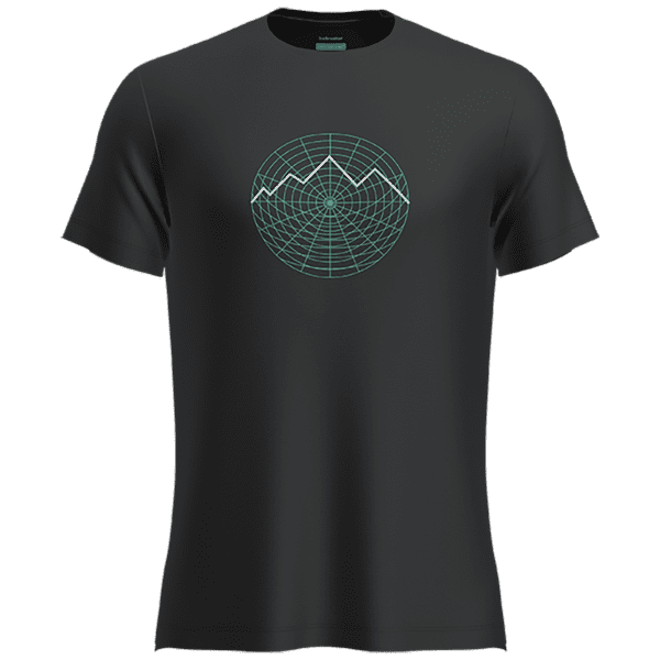 Tričko krátky rukáv Icebreaker Merino 125 Cool-Lite Sphere III SS Tee Vision Grid Black
