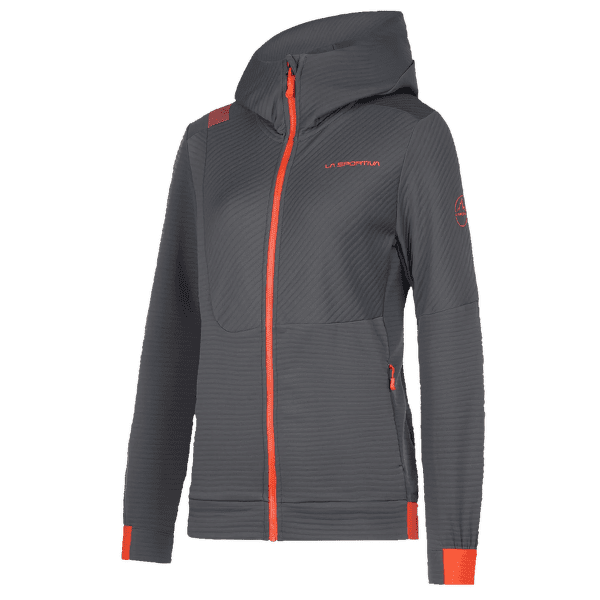 Mikina La Sportiva MOOD HOODY Women Carbon/Cherry Tomato