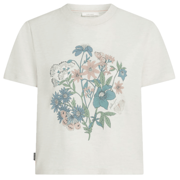 Tričko krátky rukáv Icebreaker Merino 150 Tech Lite SS Crop Tee NZ Flora Women ECRU HTHR