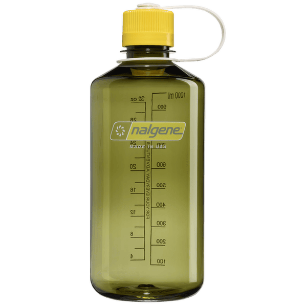 Fľaša Nalgene Narrow-Mouth 1000 mL Sustain Oil Green w/Freesia